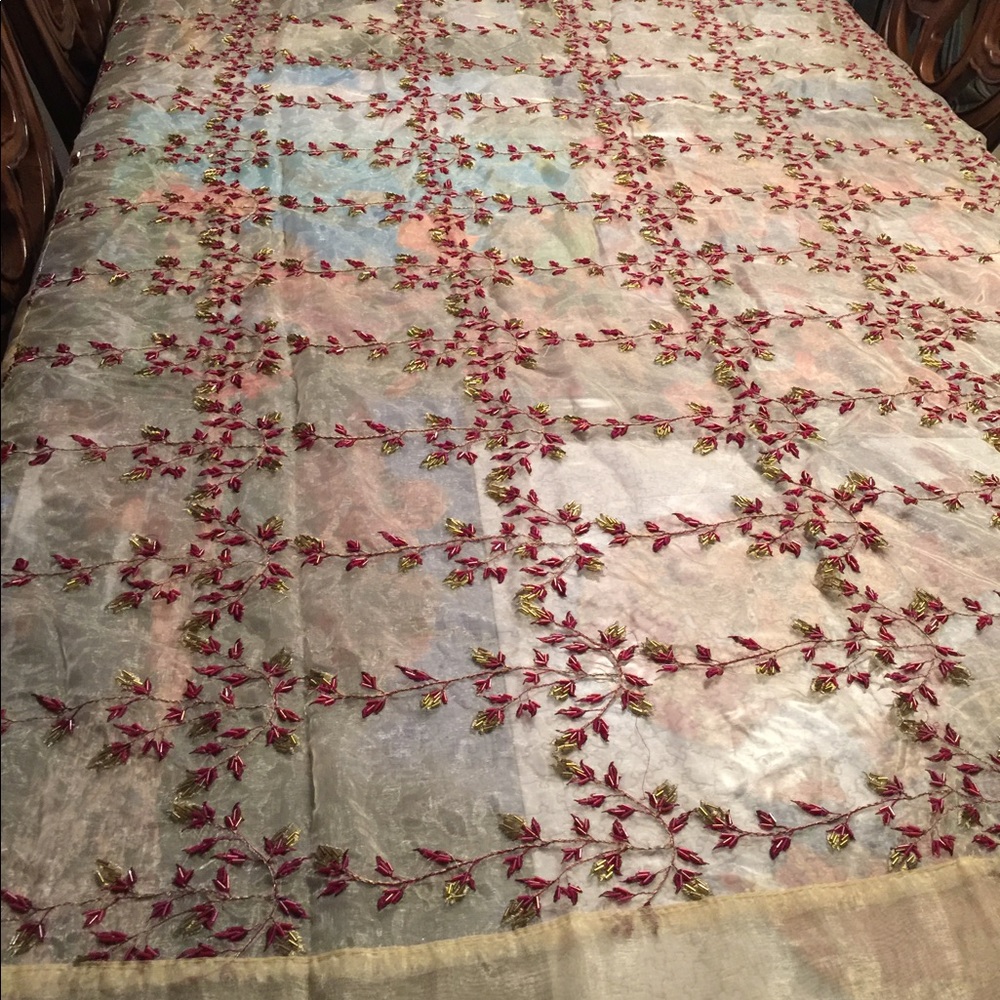 Beautiful beaded table cover